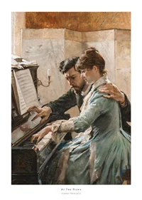 At The Piano By Albert Edelfelt-1
