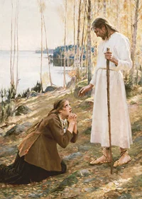 Christ And Mary Magdalene By Albert Edelfelt-5
