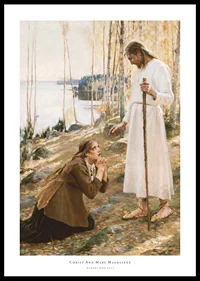 Christ And Mary Magdalene By Albert Edelfelt-0