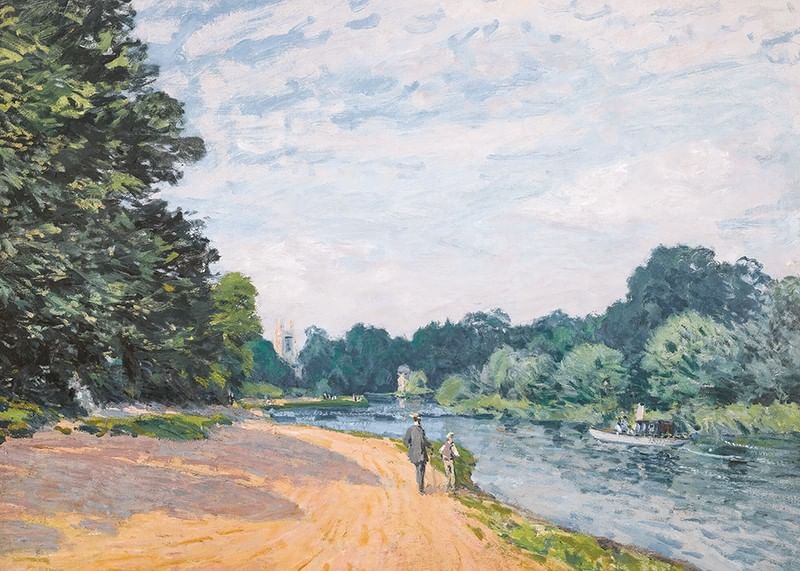 La Tamise Avec Hampton Church By Alfred Sisley Poster
