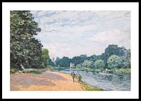 Themsen med Hampton Church af Alfred Sisley-0