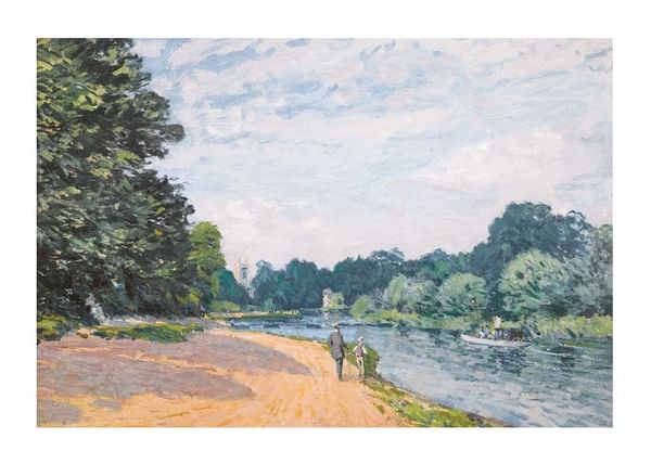 Poszter La Tamise Avec Hampton Church By Alfred Sisley