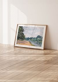 Themsen med Hampton Church af Alfred Sisley-4