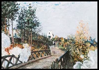 The Railway Bridge by Alfred Sisley-4