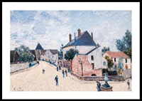 Street In Moret By Alfred Sisley-2