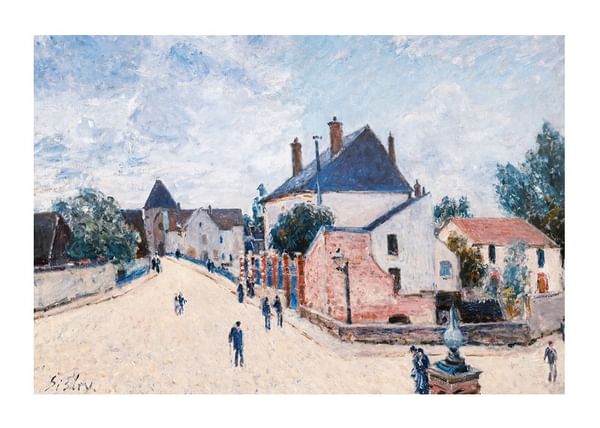 Poszter Street In Moret By Alfred Sisley