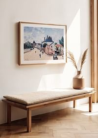 Straat in Moret door Alfred Sisley-4