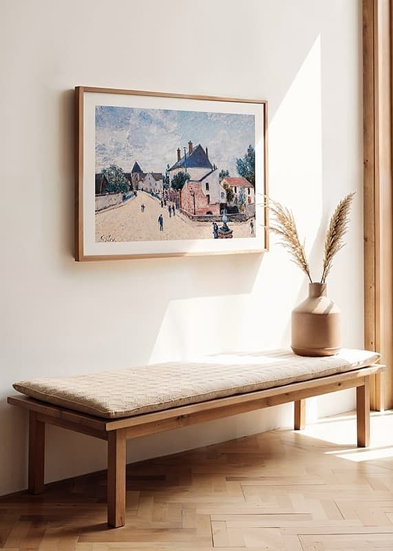 Straat in Moret door Alfred Sisley-12