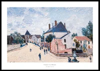 Street In Moret By Alfred Sisley-0