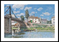The-Bridge At Villeneuve La Garenne By Alfred Sisley-2