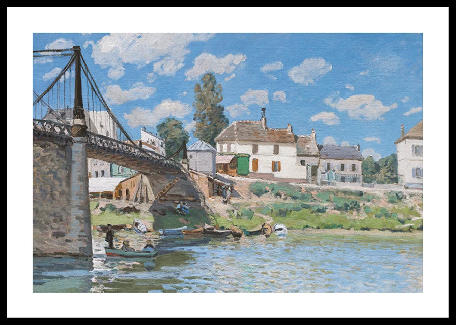 The-Bridge At Villeneuve La Garenne By Alfred Sisley-12