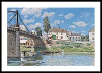 Le Pont de Villeneuve La Garenne par Alfred Sisley-0