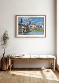 Le Pont de Villeneuve La Garenne par Alfred Sisley-4