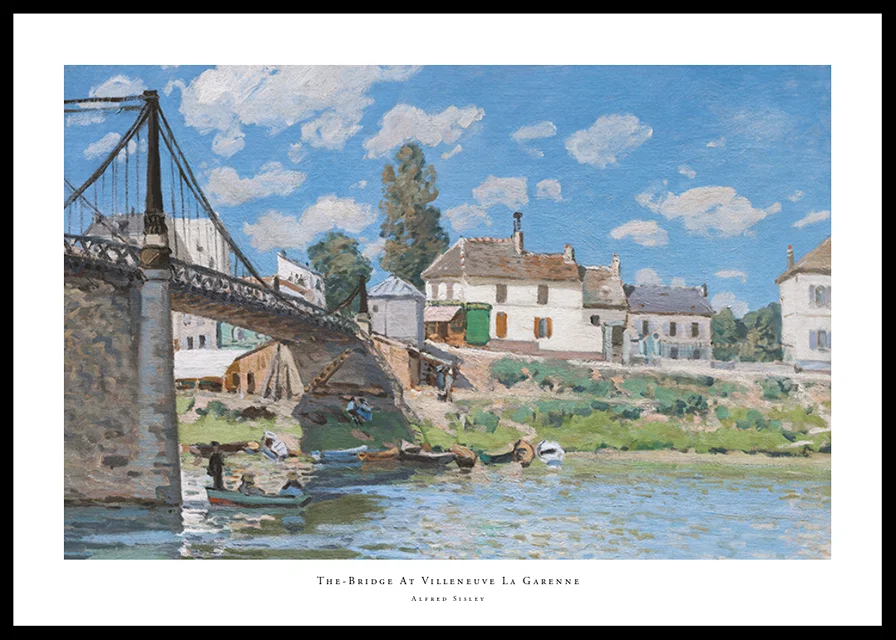 The-Bridge At Villeneuve La Garenne By Alfred Sisley-12
