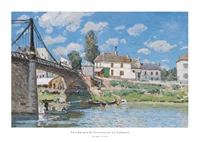 The-Bridge At Villeneuve La Garenne By Alfred Sisley-1