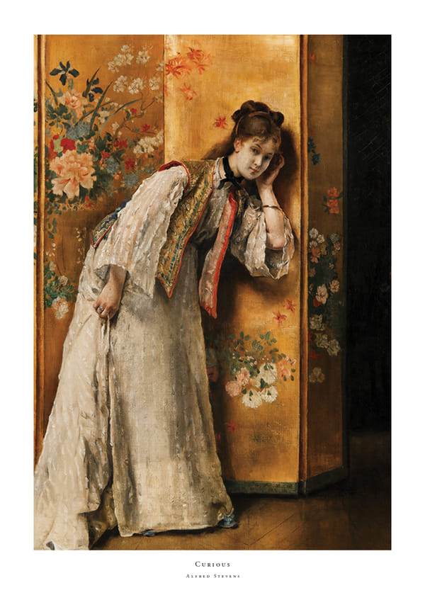 Poster Curious By Alfred Stevens