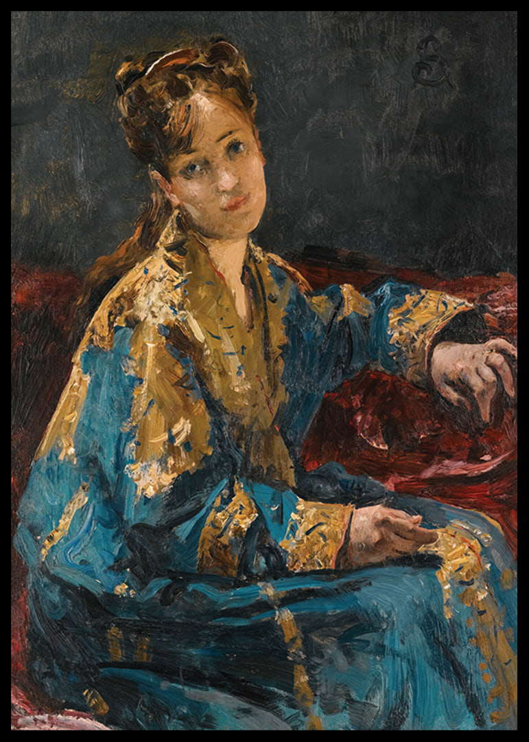 La Dame En Bleu By Alfred Stevens-12
