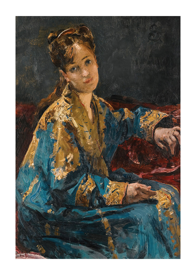 La Dame En Bleu By Alfred Stevens-12