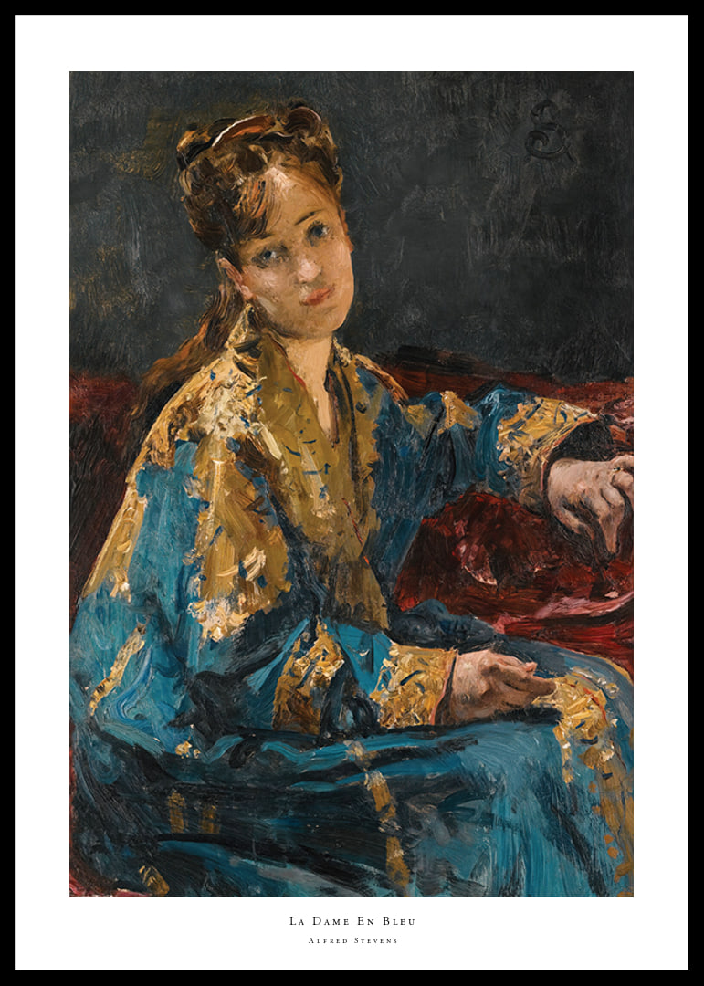 La Dame En Bleu By Alfred Stevens-12