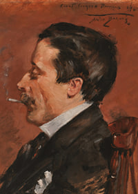 Man With Cigarette By Alice Pike Barney-5