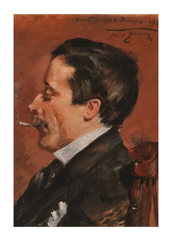 Poszter Man With Cigarette By Alice Pike Barney