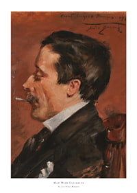 Man With Cigarette By Alice Pike Barney-1