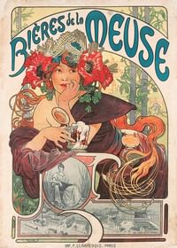 Øl fra Maas af Alphonse Mucha-1