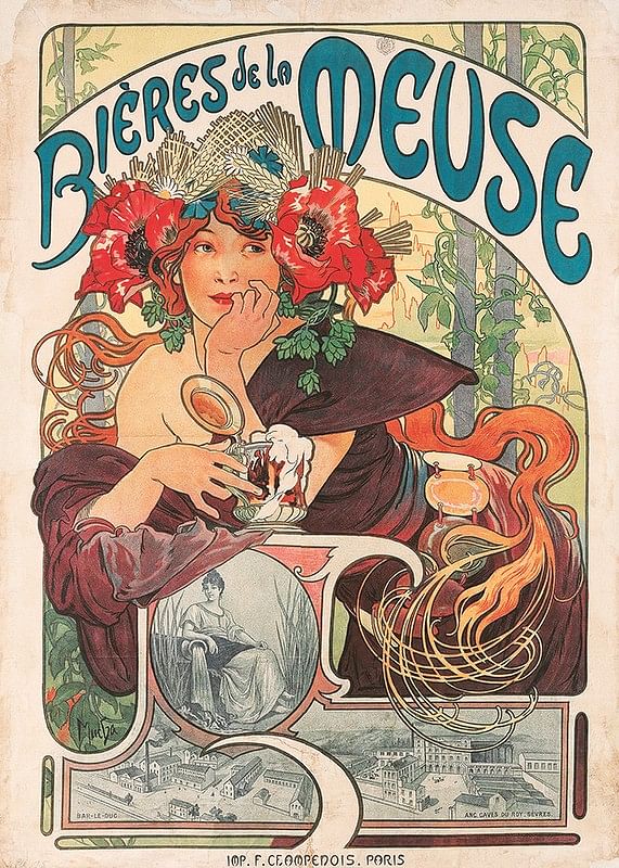 Øl fra Maas af Alphonse Mucha-12