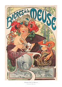 Bières De La Meuse By Alphonse Mucha-1