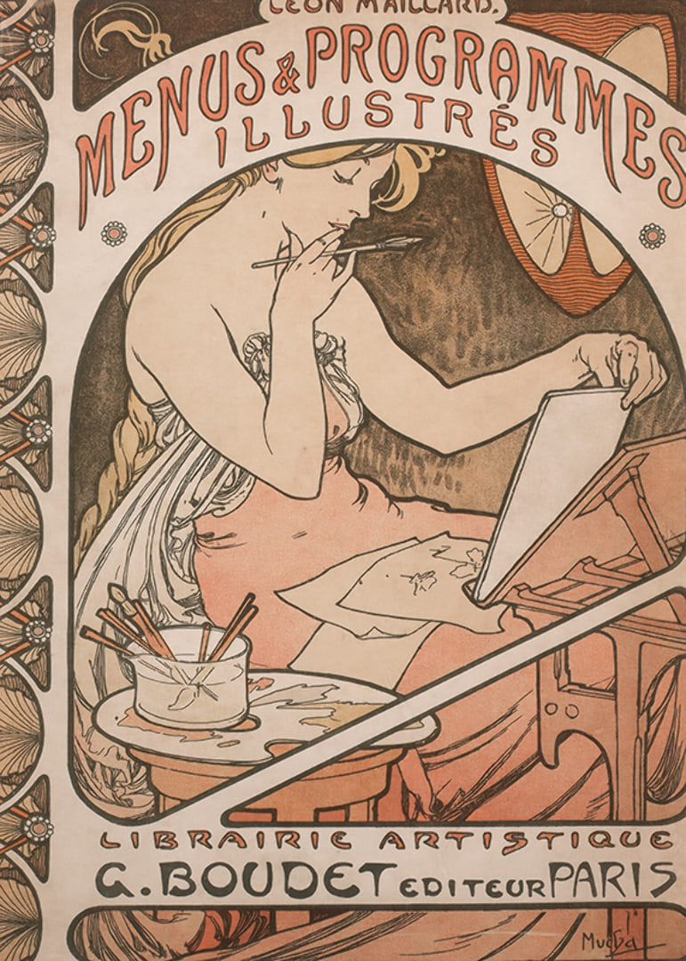 Menús y programas ilustrados de Alphonse Mucha-12
