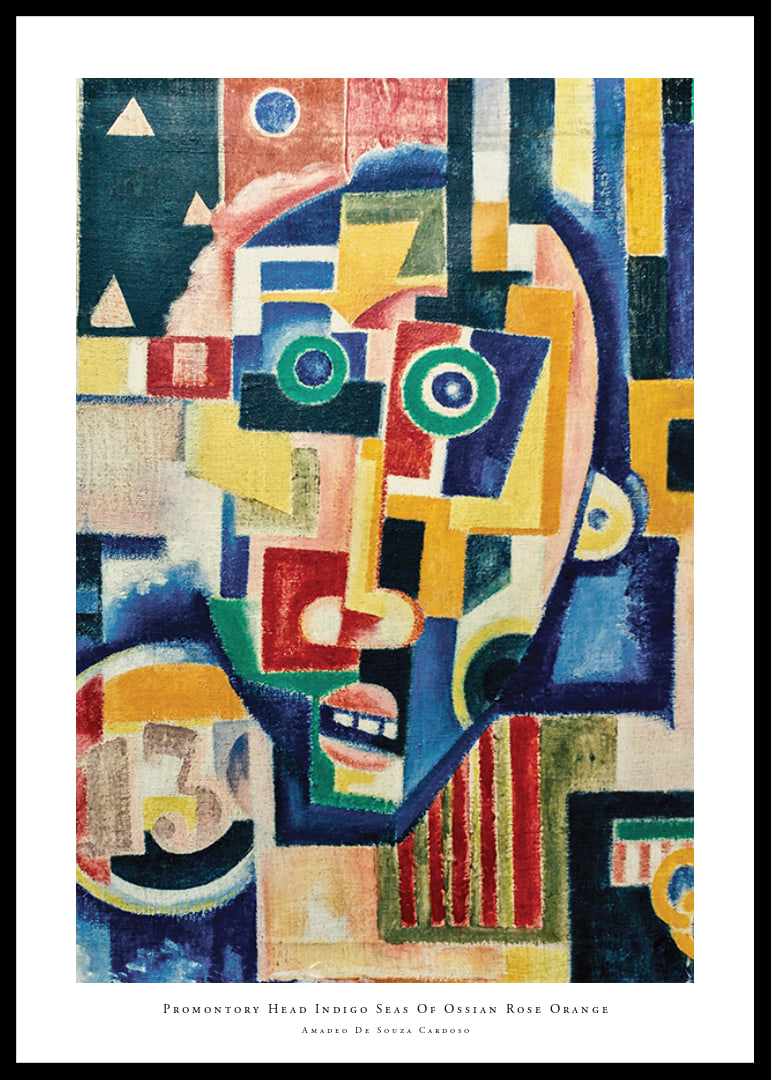 Promontory Head Indigo Seas Of Ossian Rose Orange By Amadeo De Souza Cardoso-12