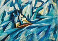Sail Boat By Amadeo De Souza Cardoso-5