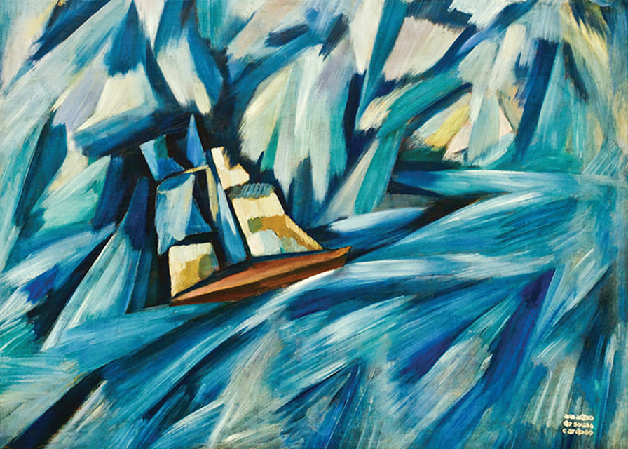 Sail Boat By Amadeo De Souza Cardoso-12