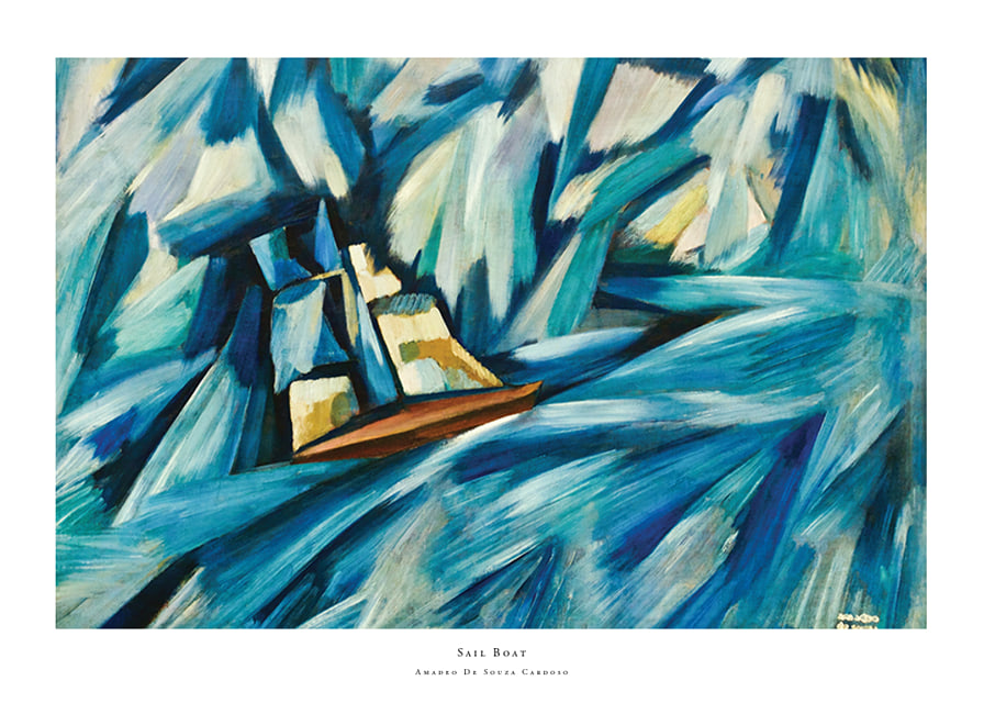 Sail Boat By Amadeo De Souza Cardoso-12
