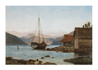 Evening at Balestrand By Amaldus Nielsen-3