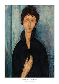 Femme Aux Yeux Bleus By Amedeo Modogliani-1