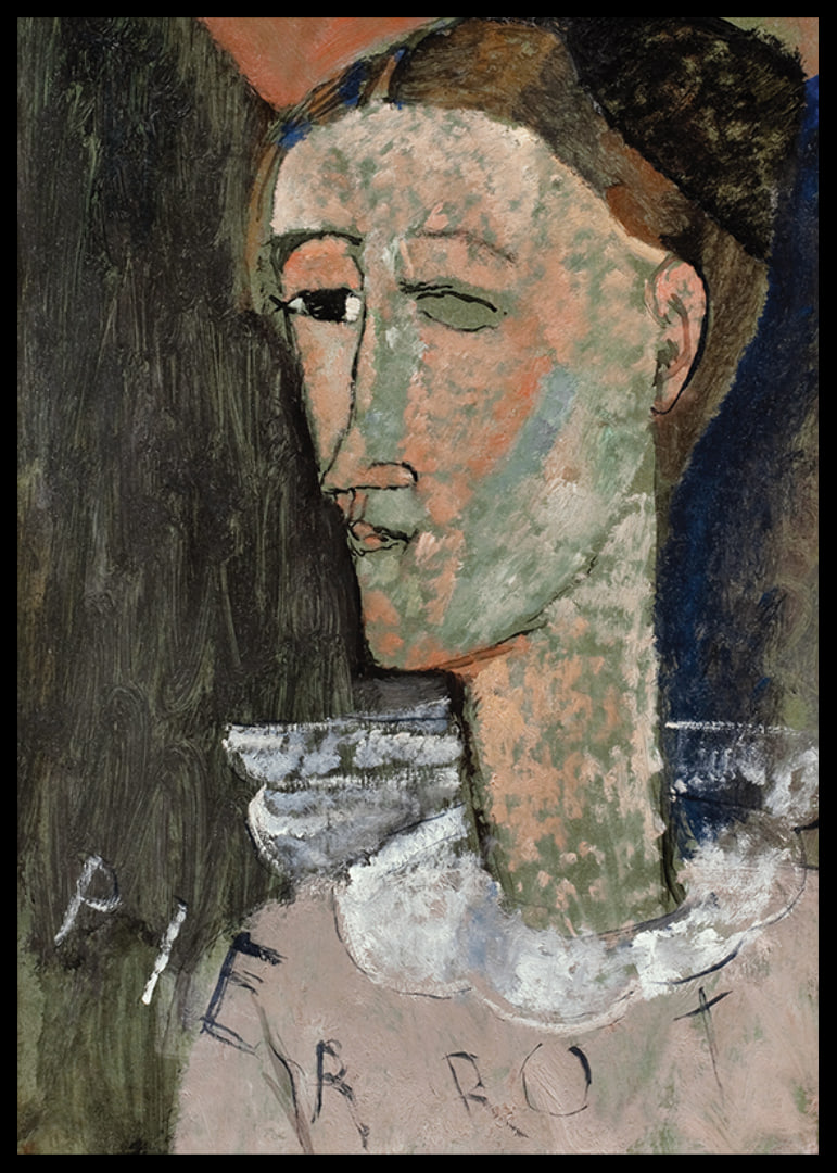 Self Portrait As Pierrot By Amedeo Modogliani-12