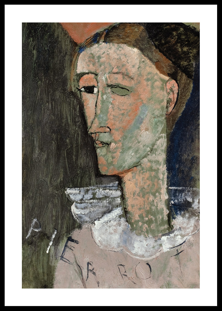 Self Portrait As Pierrot By Amedeo Modogliani-12
