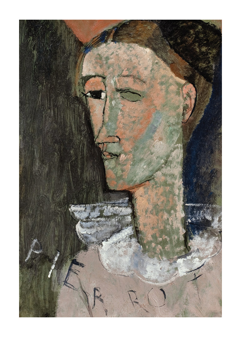 Self Portrait As Pierrot By Amedeo Modogliani-12