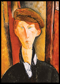 Young Man With A Cap By Amedeo Modogliani-4