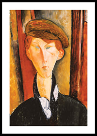 Young Man With A Cap By Amedeo Modogliani-2