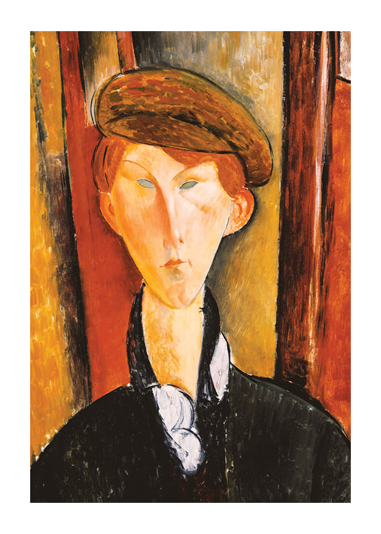 Young Man With A Cap By Amedeo Modogliani-12