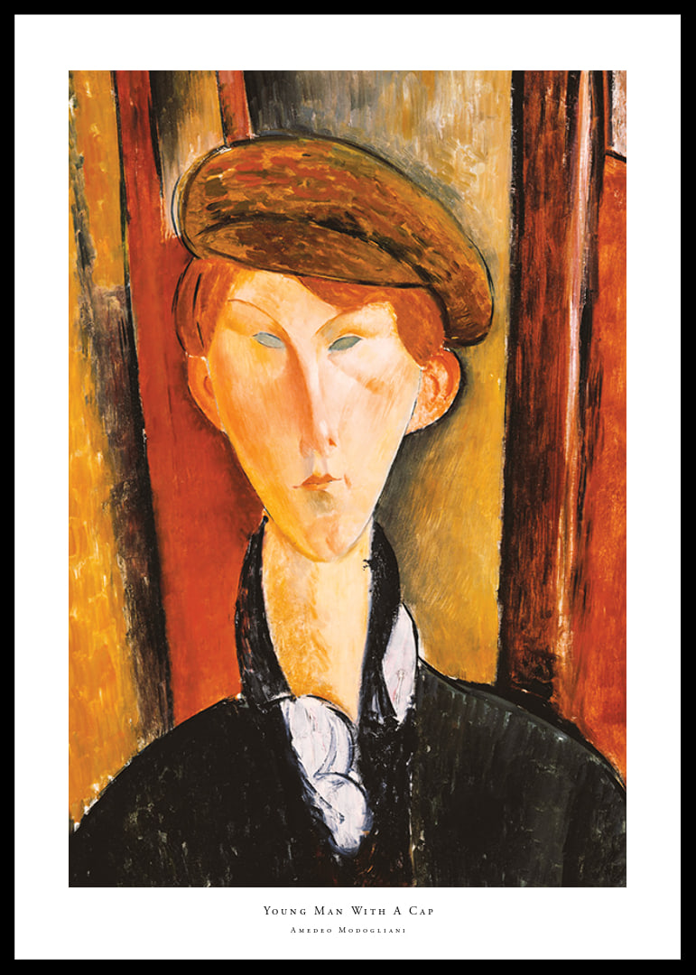 Young Man With A Cap By Amedeo Modogliani-12