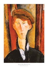 Young Man With A Cap By Amedeo Modogliani-1