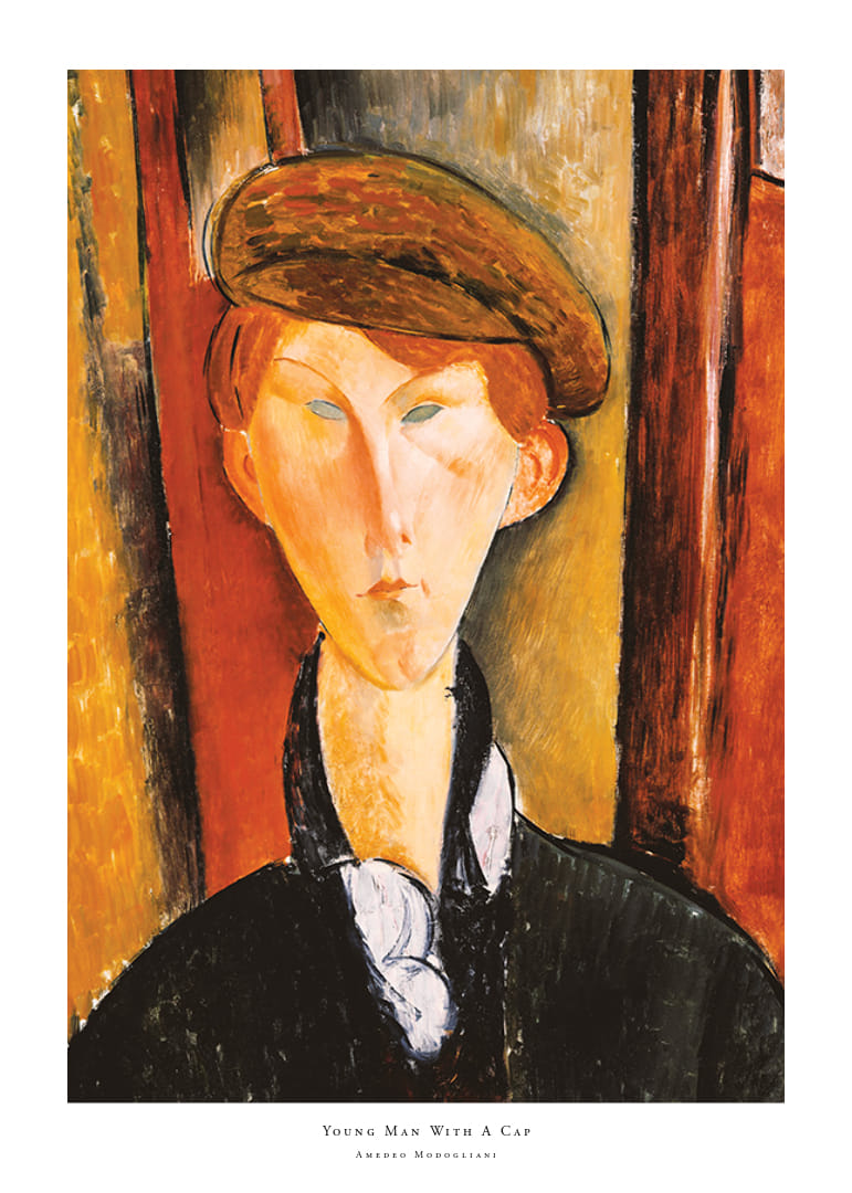 Young Man With A Cap By Amedeo Modogliani-12