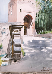 Gateway In Alhambra By Anders Zorn-5