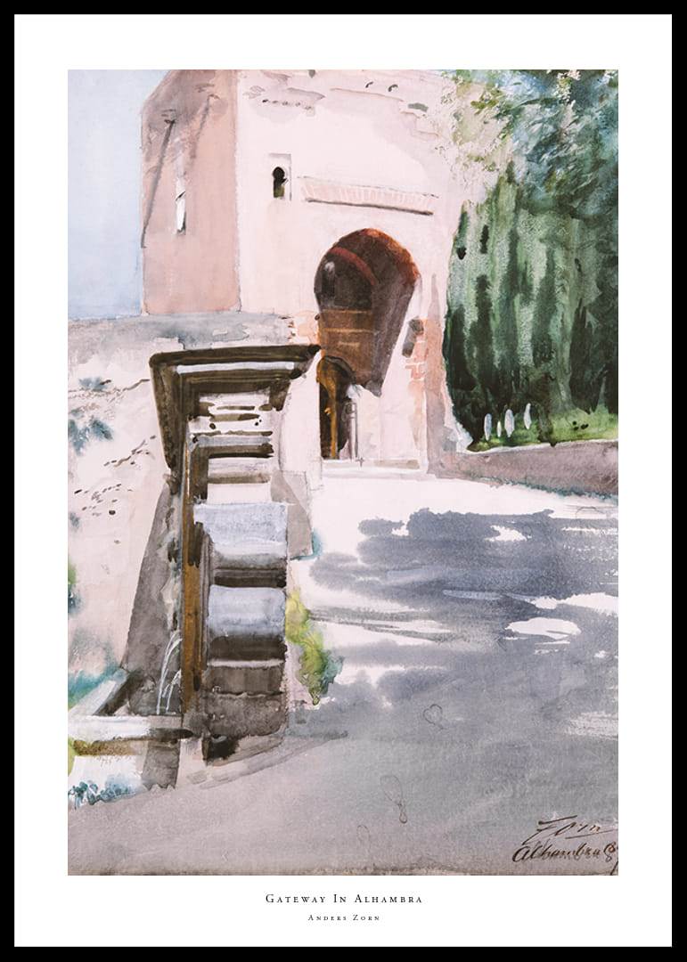 Gateway In Alhambra By Anders Zorn-12