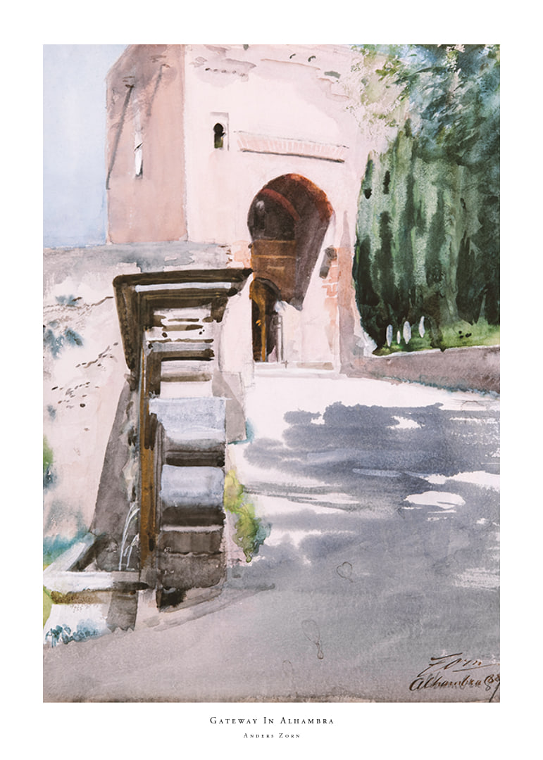 Gateway In Alhambra By Anders Zorn-12