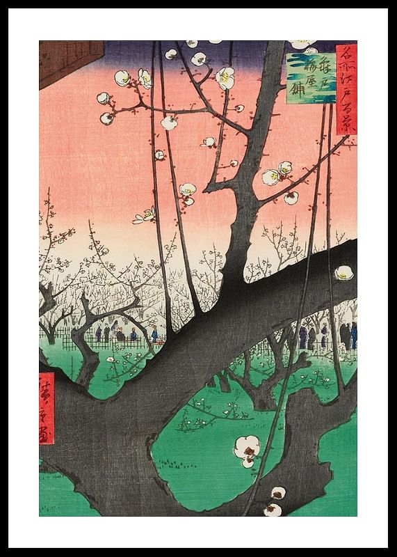 Slivková záhrada, Kameido Ando Hiroshige-12