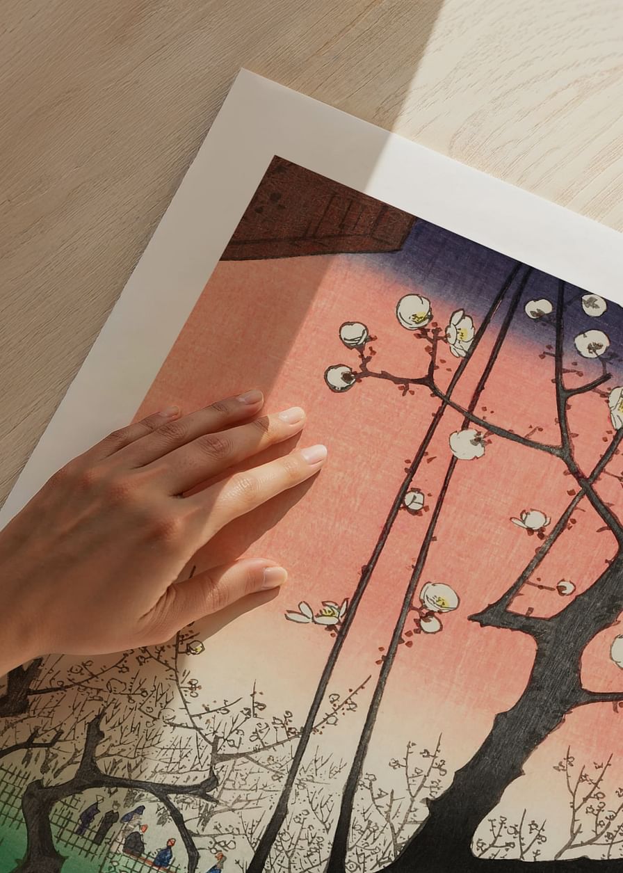 Slivková záhrada, Kameido Ando Hiroshige-12